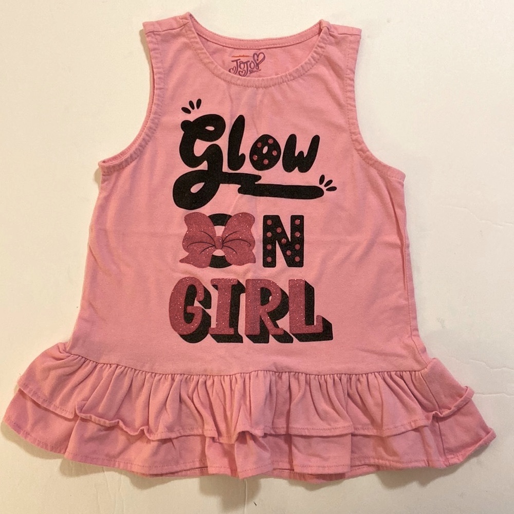JoJo Siwa ruffle tank top “Glow on Girl” size XS/S